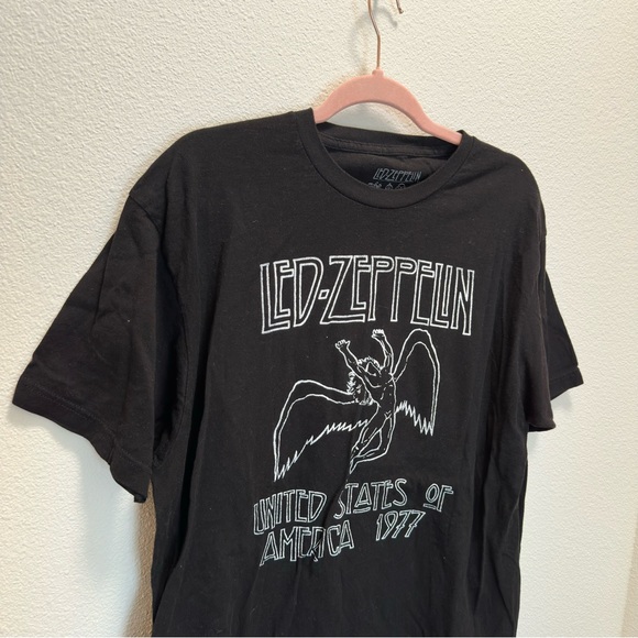 Led-Zeppelin 1977 USA Tour Black X-Large T-Shirt 0018 - Picture 2 of 6
